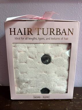 Pink Hair Turban with Button Closure NWT